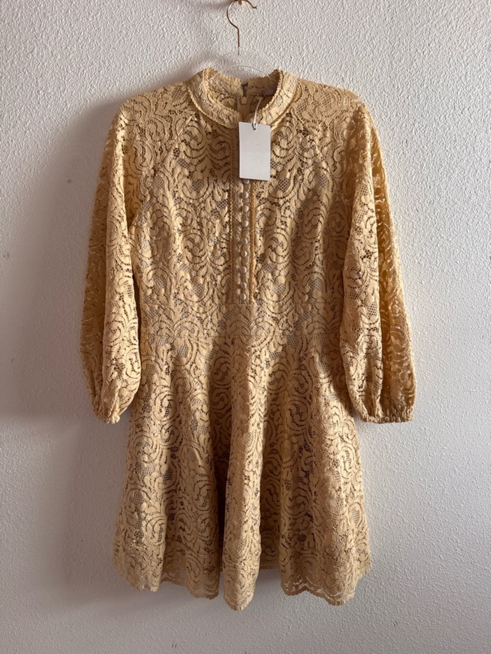 NEW Chelsea 28 Long Sleeve Lace Mini Dress Sz: S (Missing Belt)